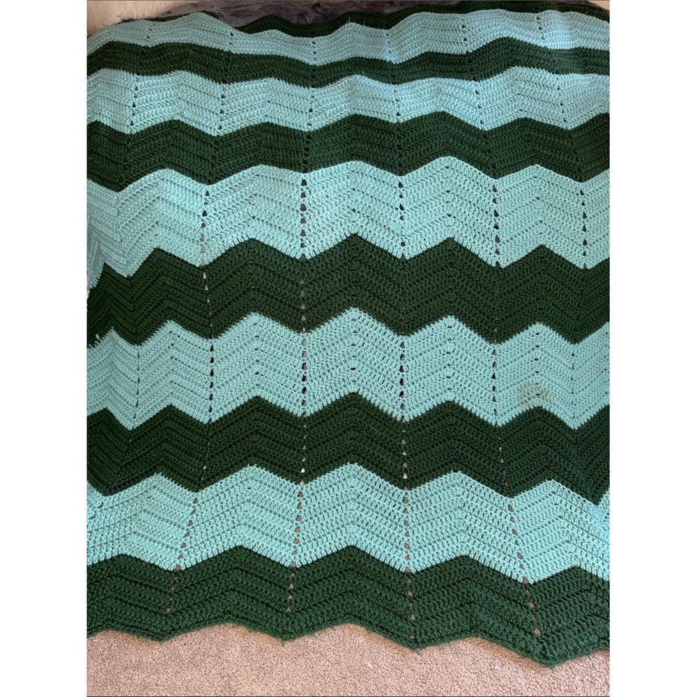 Hand Crafted Chevron Throw Blanket 49x60